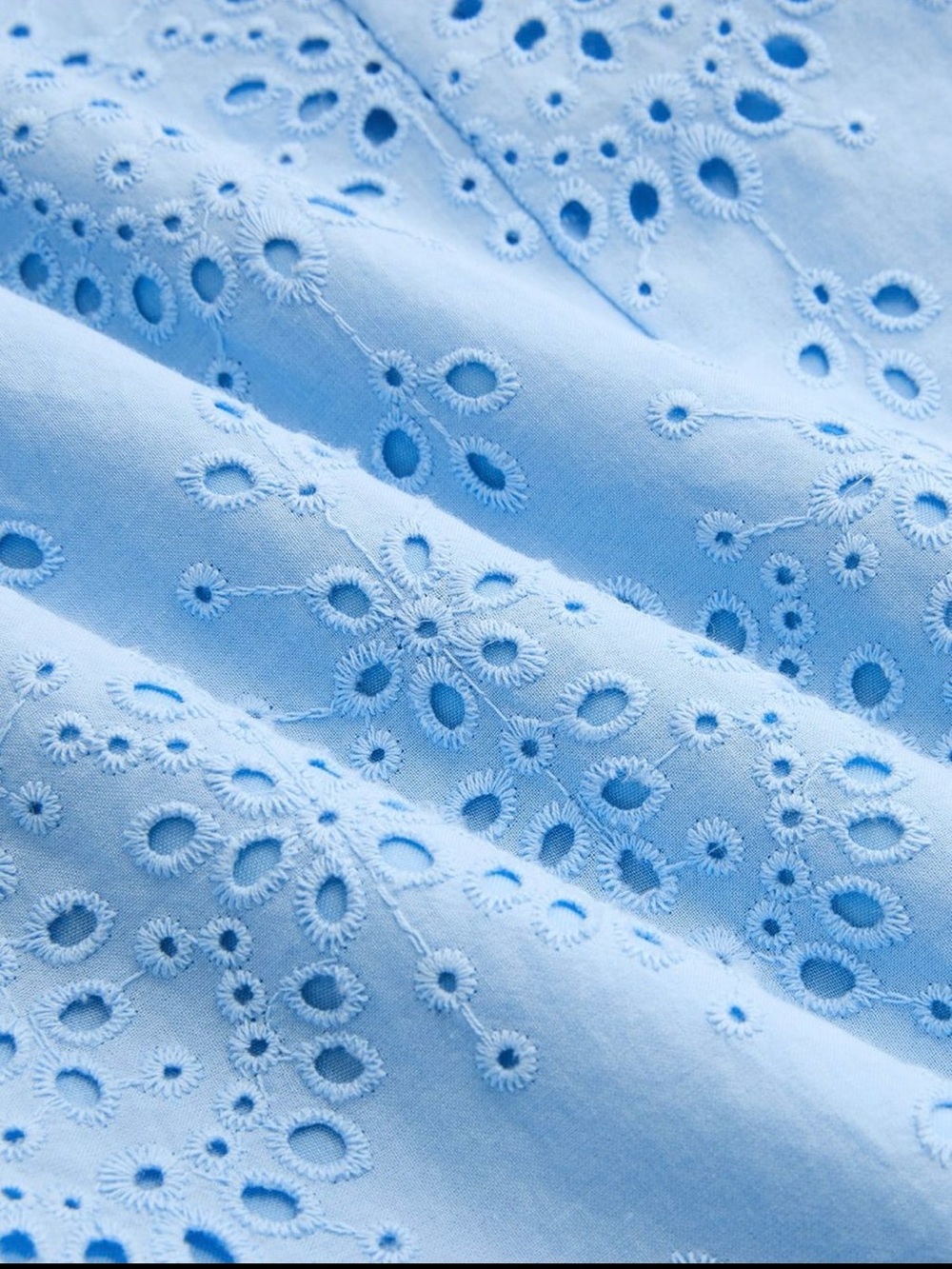 Commense Scallop Eyelet Midi Dress in Light Blue - Picture 4 of 4